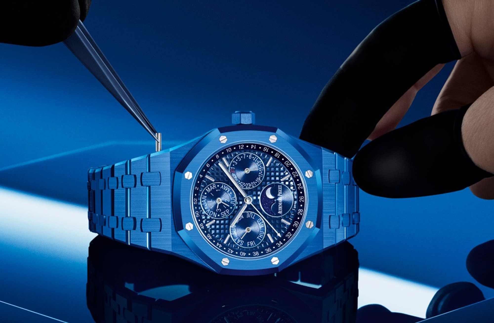 Audemars Piguet Royal Oak Perpetual Calendar blue ceramic