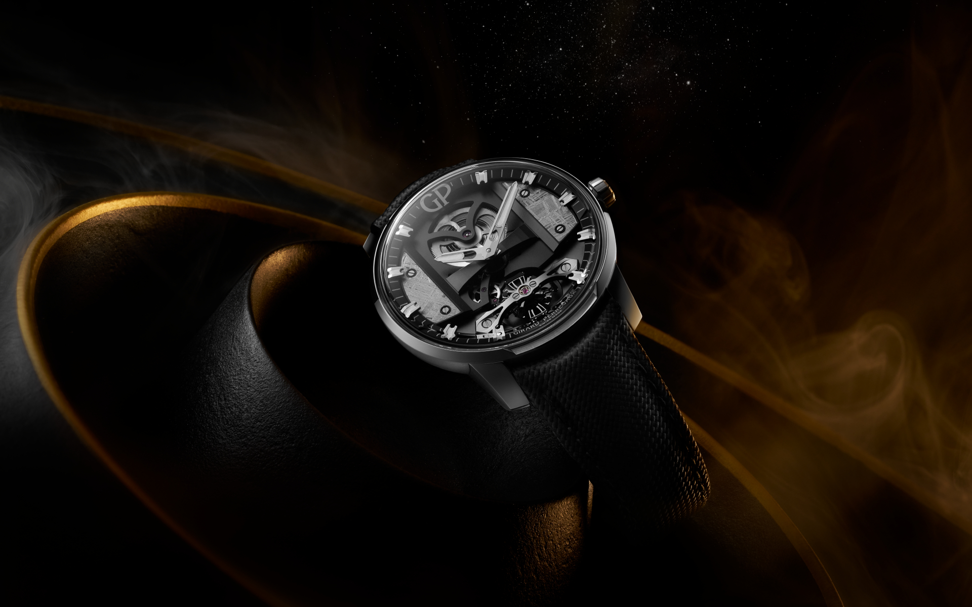 The Girard-Perregaux Free Bridge Meteorite front